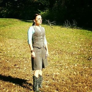 Handmade cordroy suit vest & a skirt